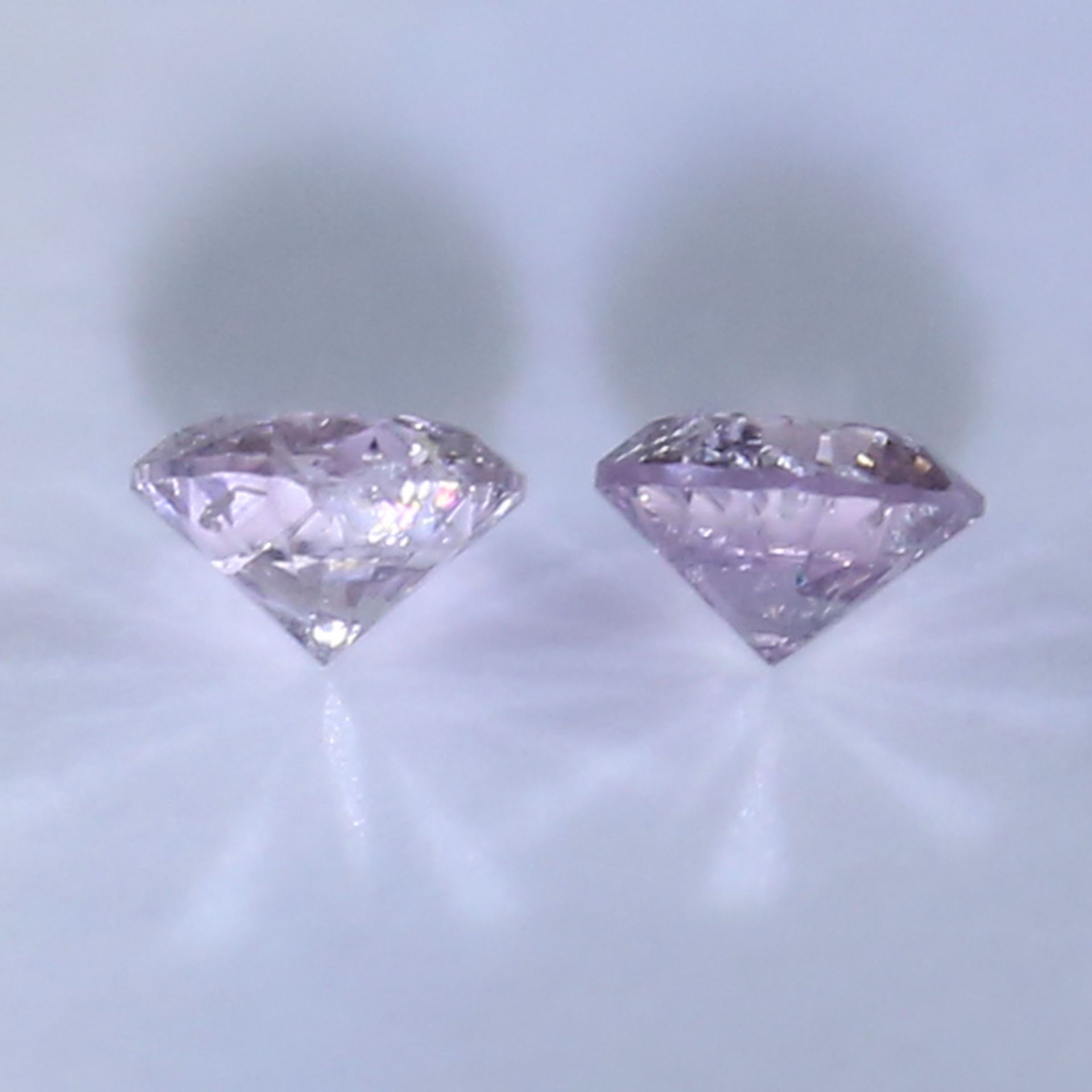 IGI Cert. Diamonds Pair Light Pink Brown I 2 UNTREATED - Image 4 of 5