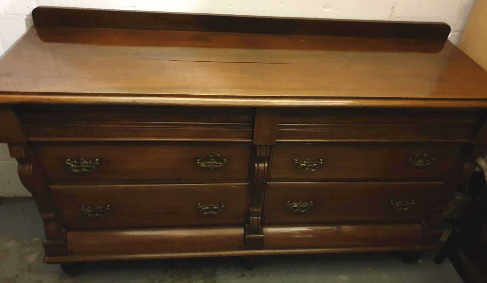 Antique Furniture Hardwood Victorian Sideboard Bank of 2 Sets of 3 Drawers