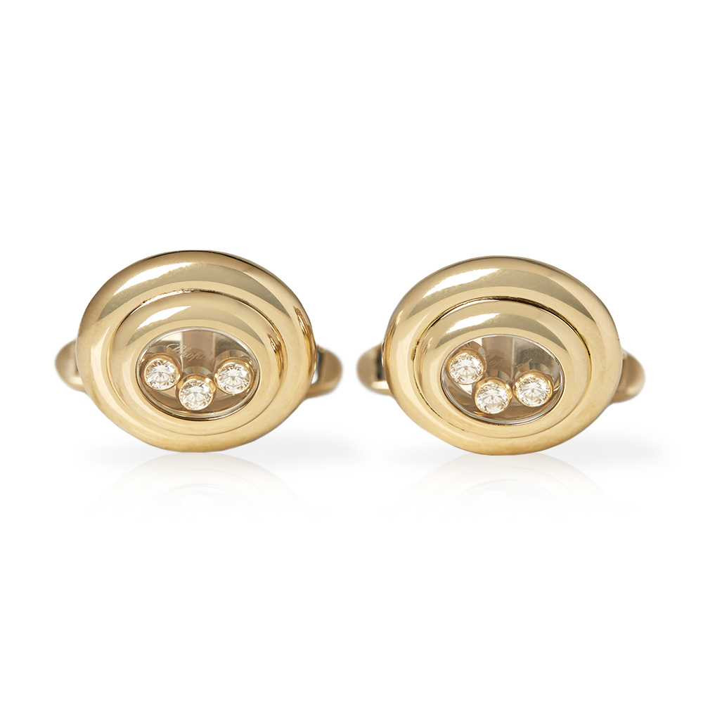 18k Yellow Gold Happy Diamonds Cufflinks