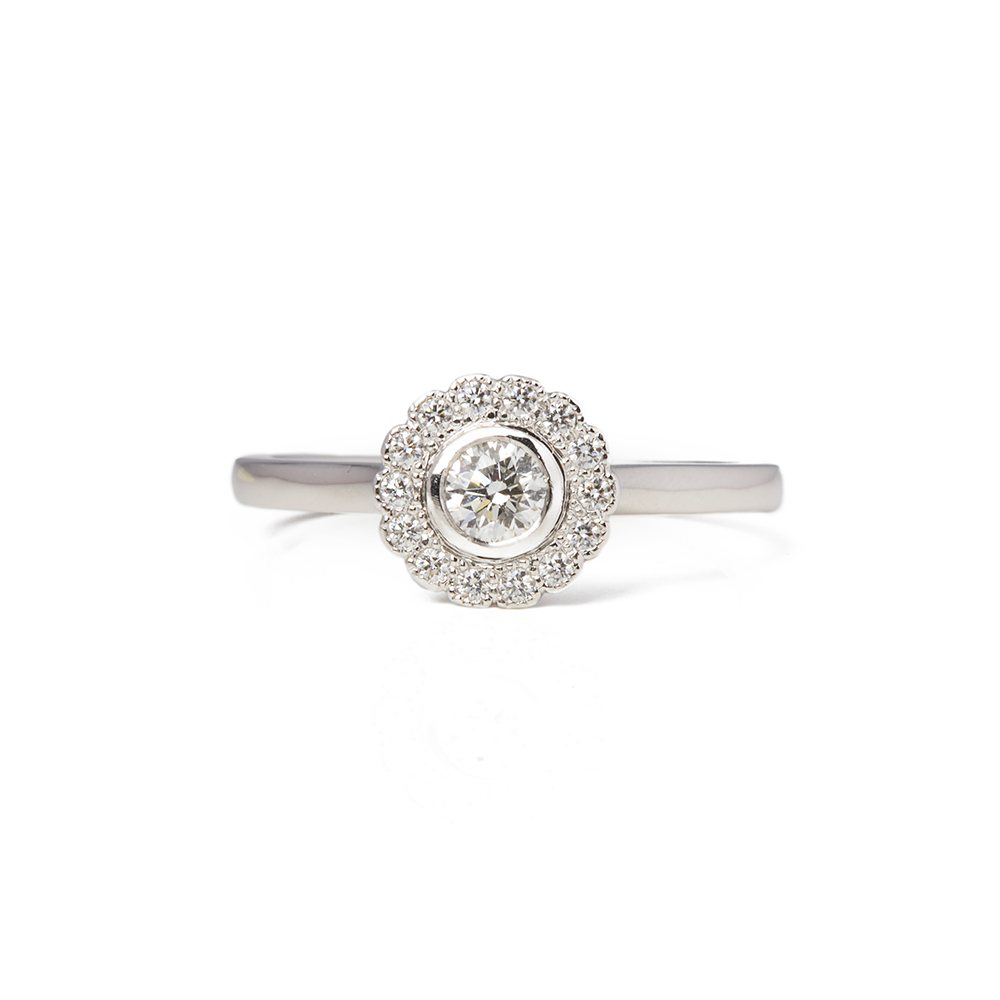 Platinum Diamond Flower Enchant Ring - Image 7 of 9