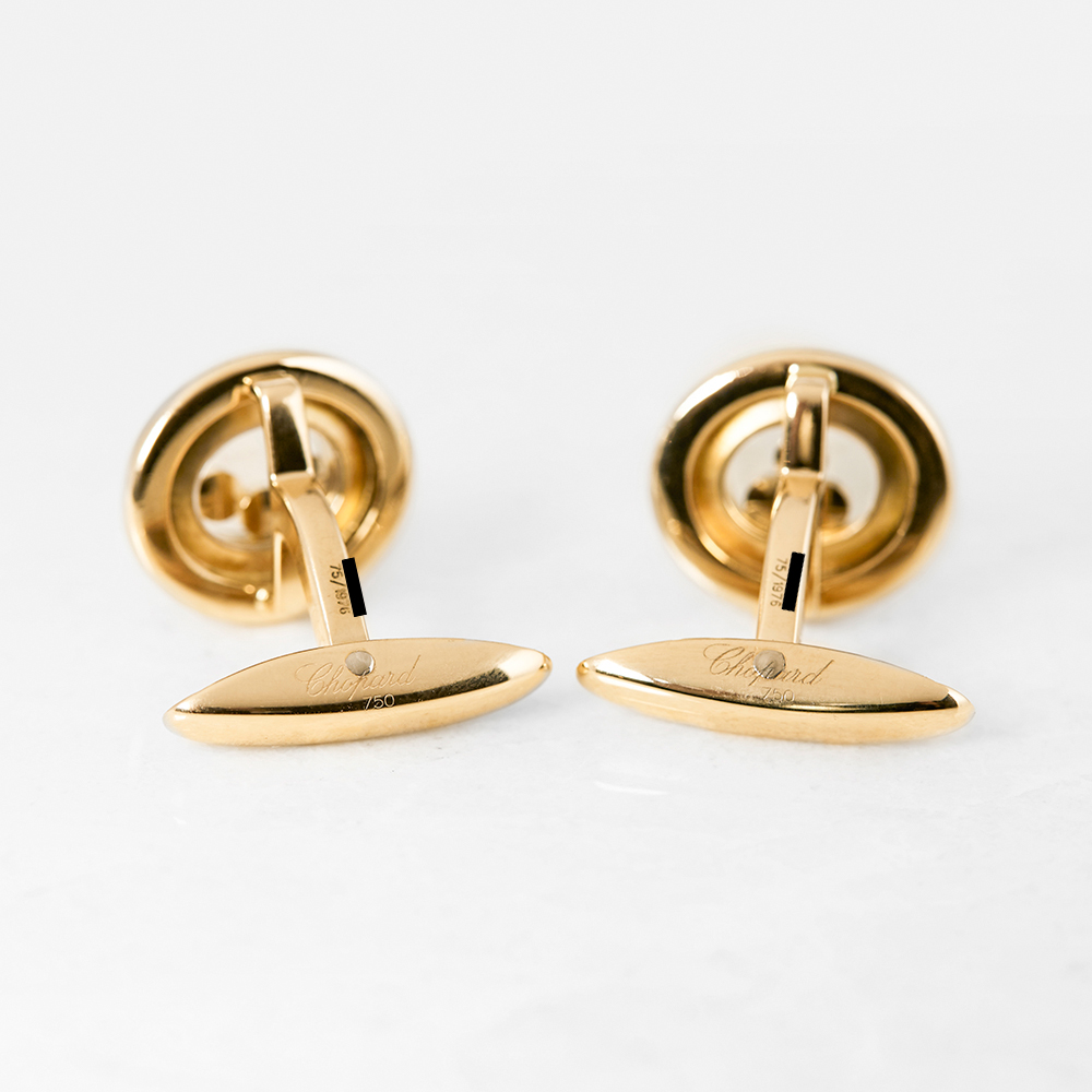 18k Yellow Gold Happy Diamonds Cufflinks - Image 5 of 8