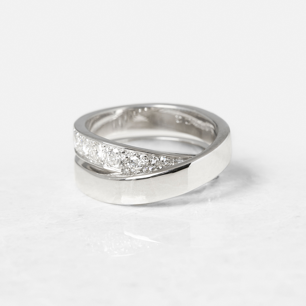 18k White Gold Diamond Crossover Paris Nouvelle Vague Ring - Image 10 of 10