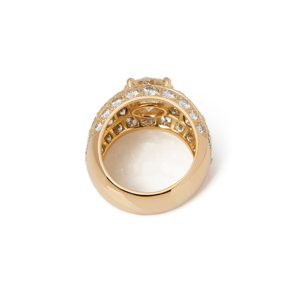 18k Yellow Gold Diamond Boucheron Set Cocktail Ring - Image 7 of 10