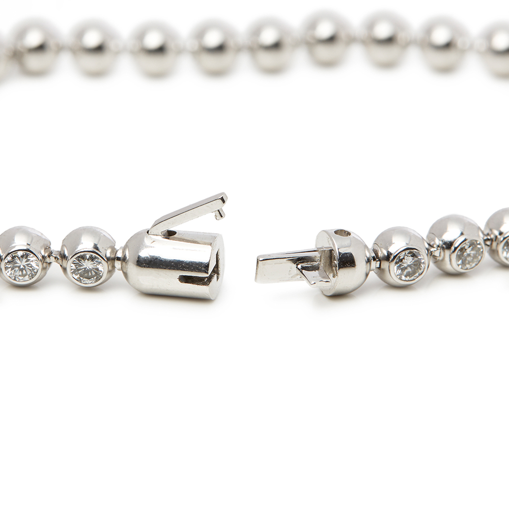 18k White Gold Diamond Perles de Diamants Bracelet - Image 7 of 10