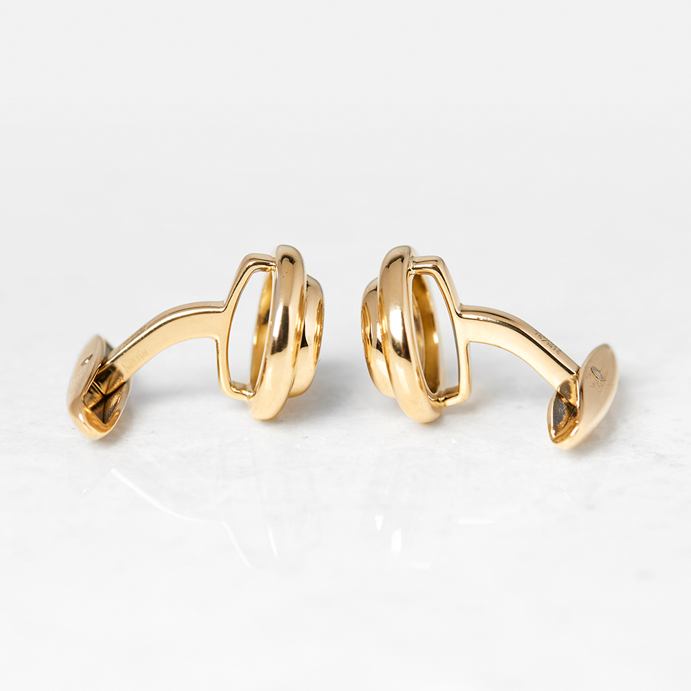 18k Yellow Gold Happy Diamonds Cufflinks - Image 6 of 8