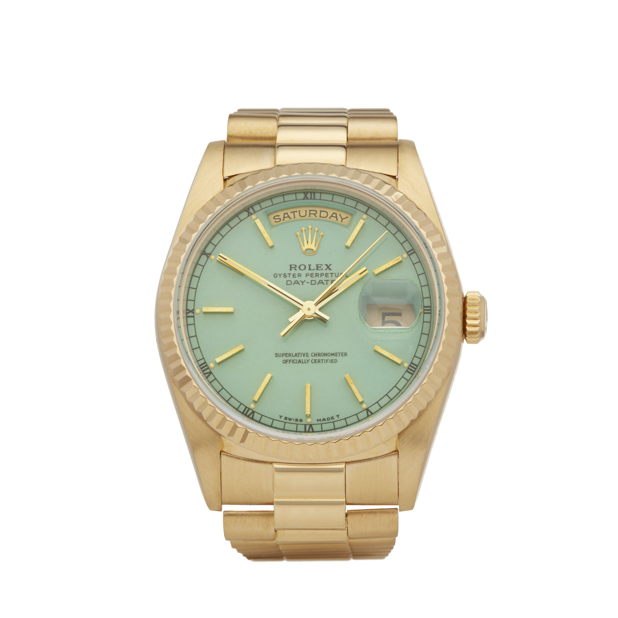 1995 Rolex Day-Date 36 Stella Dial 18k Yellow Gold - 18238 - Image 2 of 14