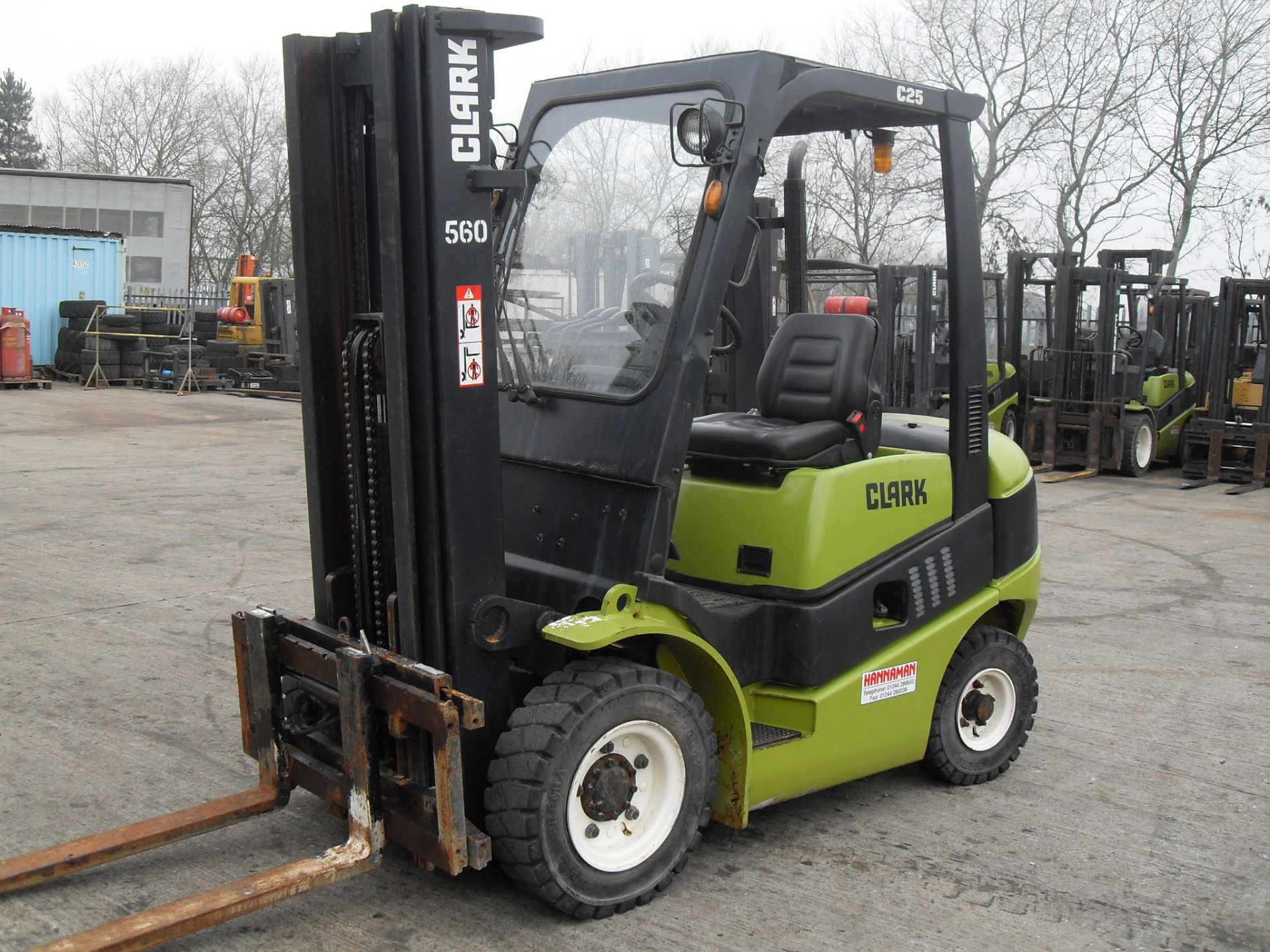 F560. Clark C25D Counterbalance Forklift