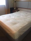 Standard double grey divan bed base and sprung mattress - excellent condition