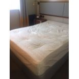 Standard double grey divan bed base and sprung mattress - excellent condition