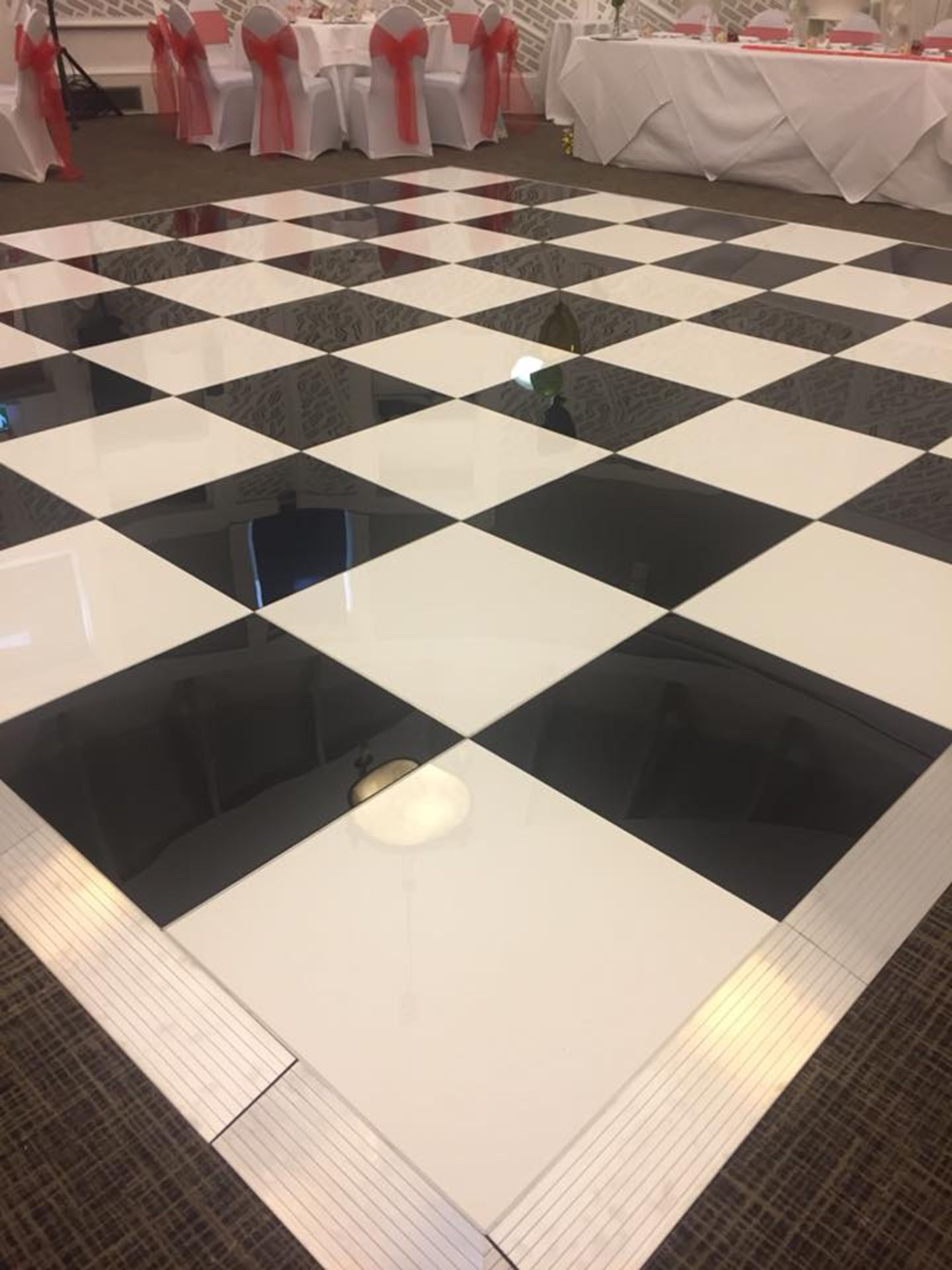 Acrylic black and white dance floor