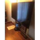 28" Samsung wall mounted TV with swizzle ultra thin wall mount & remote control