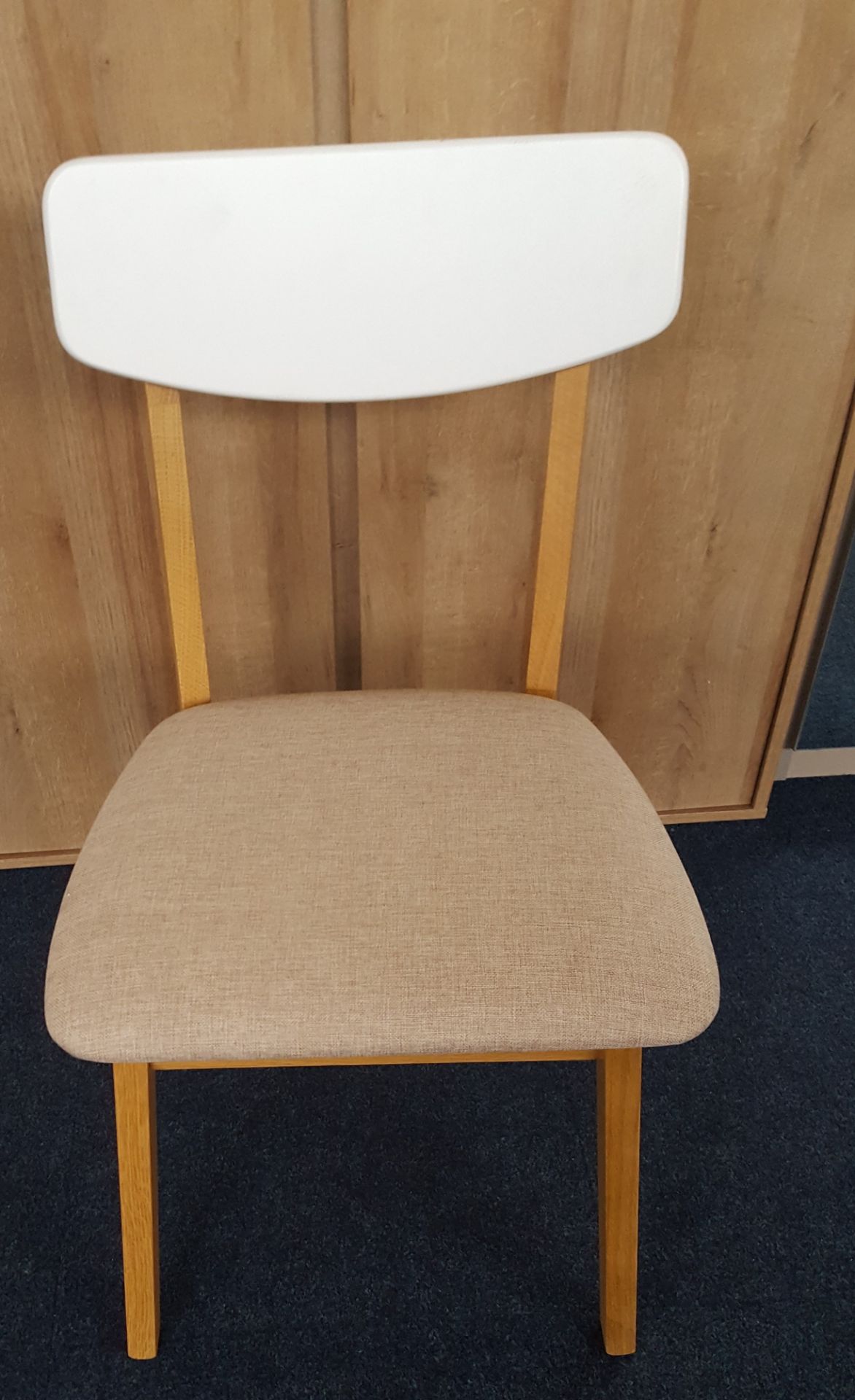 6 white&beige chairs