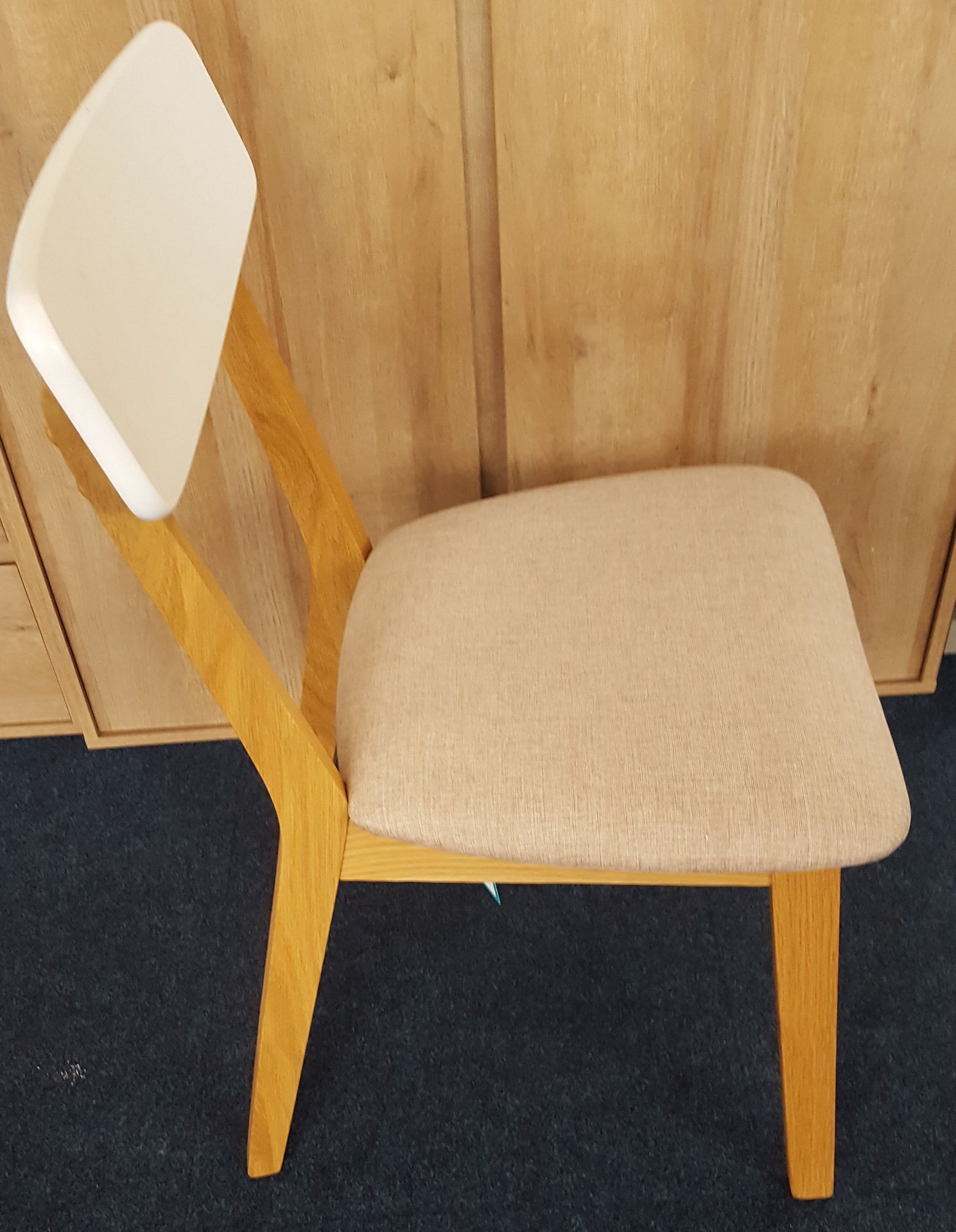 4 white&beige chairs - Image 2 of 2