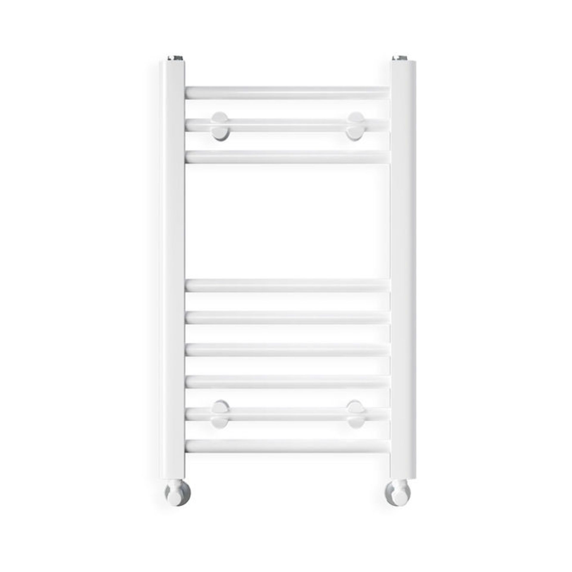 (JM179)650x400mm White Heated Towel Radiator. Made from low carbon steel Finished with a high - Image 2 of 2