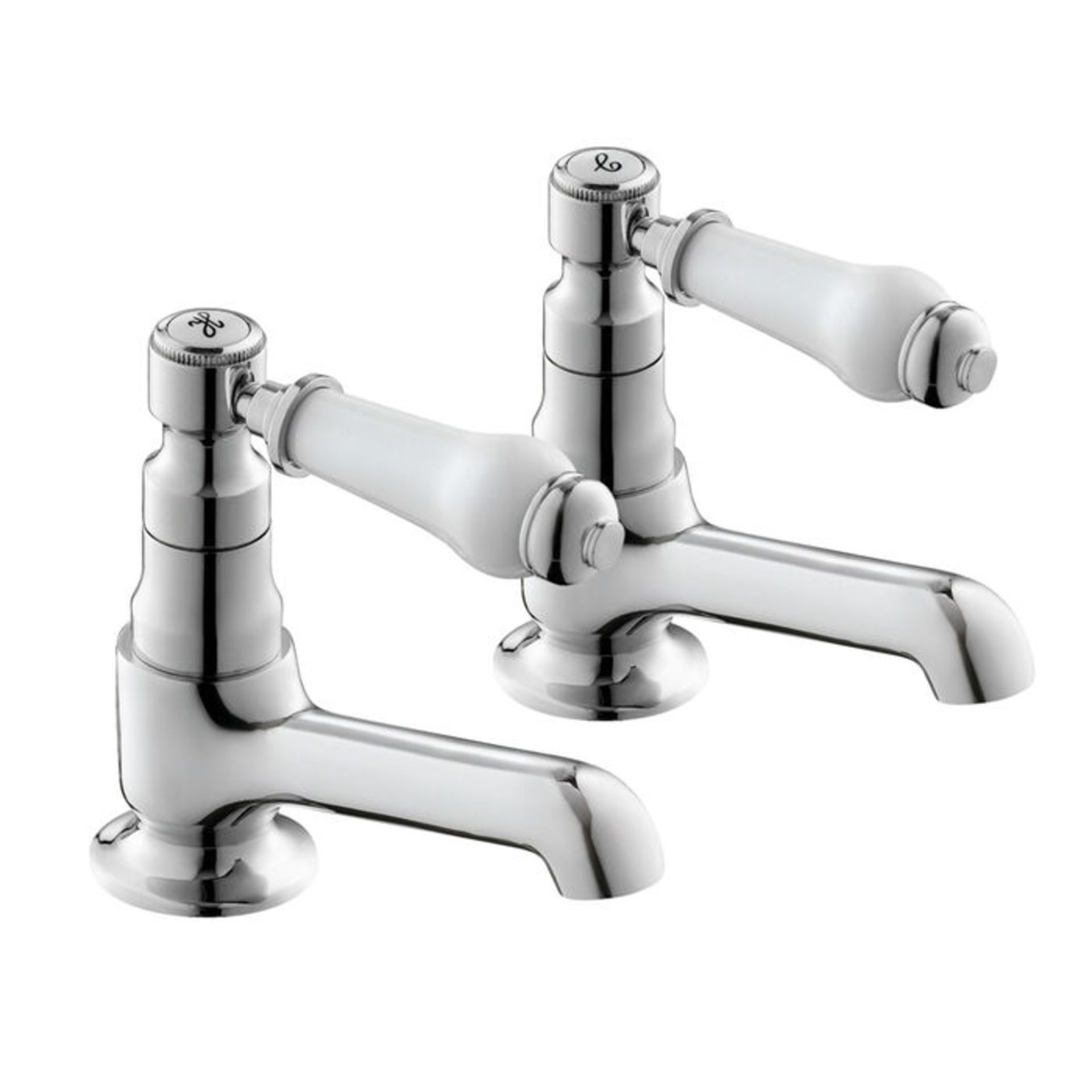 (RK1010) Regal Twin Hot & Cold Traditional Chrome Lever Bath Tub Taps Chrome Plated Solid Bras... - Image 2 of 2