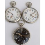 3 Military GSTP Pocket Watches AF