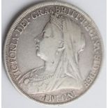 1899 Victorian Veiled Silver Crown