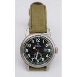 Bulova Military Style Watch On Khaki Fabric Strap