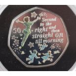 Limited Edition Silver Proof Peter Pan Fifty Pence