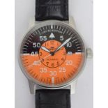Fortis Flieger Orange Automatic Wristwatch Limited Edition