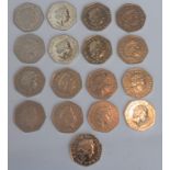 17 Collectable Fifity Pence Coins Including Paddington, Peter Rabbit and Tom Kitten