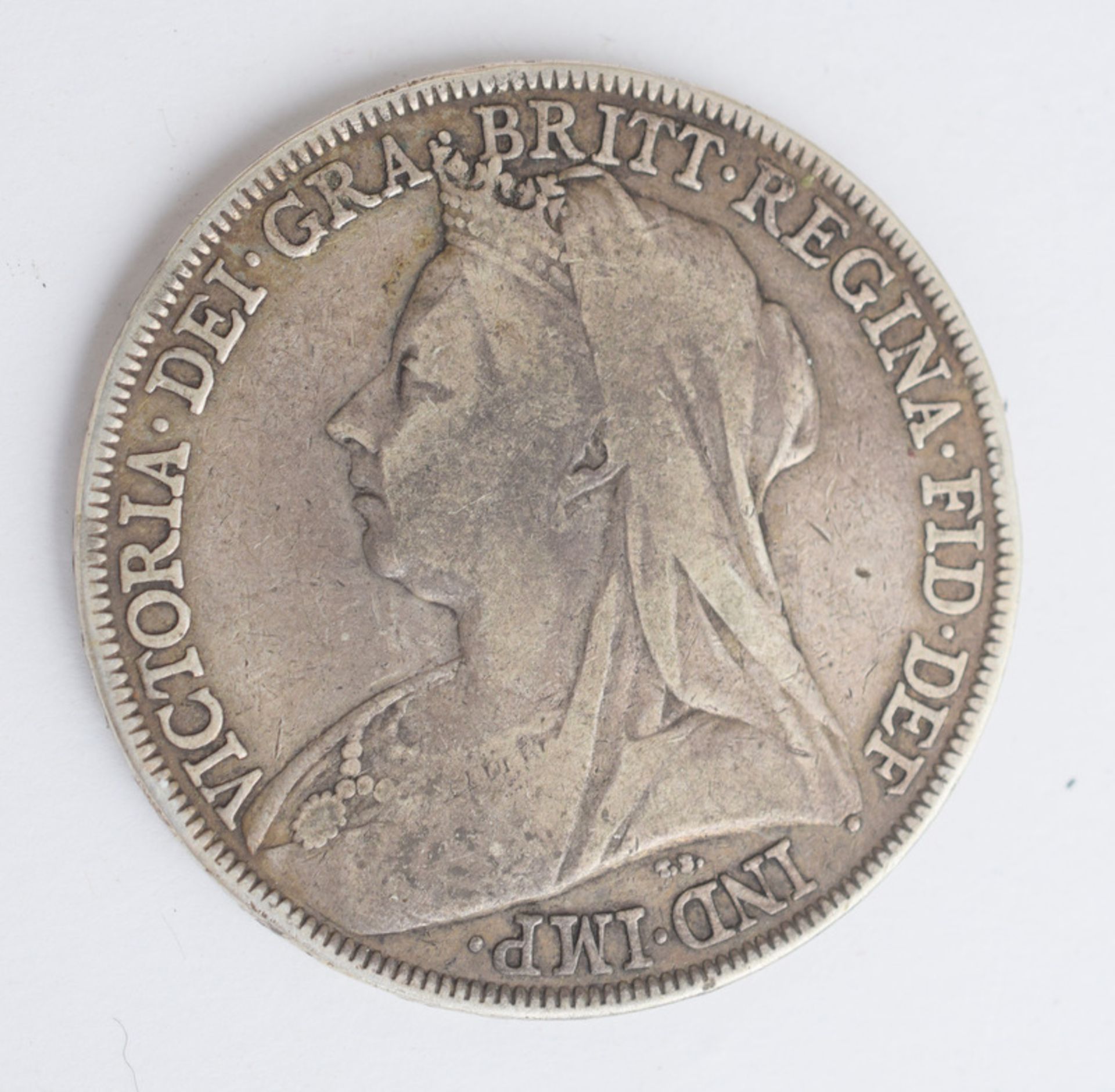 1898 Victorian Veiled Silver Crown - Image 3 of 3