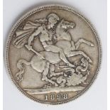 1898 Victorian Veiled Silver Crown