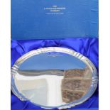 London Goldsmiths Solid Silver Tray With Box