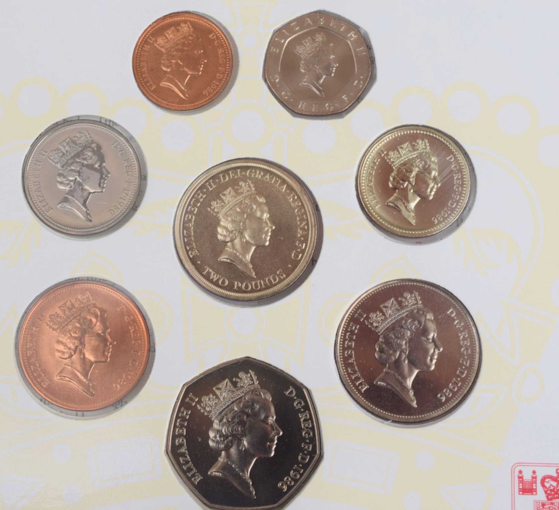 1986 UK Brilliant Uncirculated Coin Set - Image 2 of 4