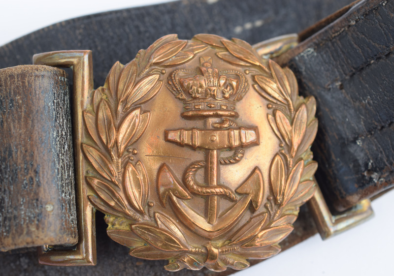 Naval Leather Belt With Fouled Anchor Buckle - Image 4 of 4