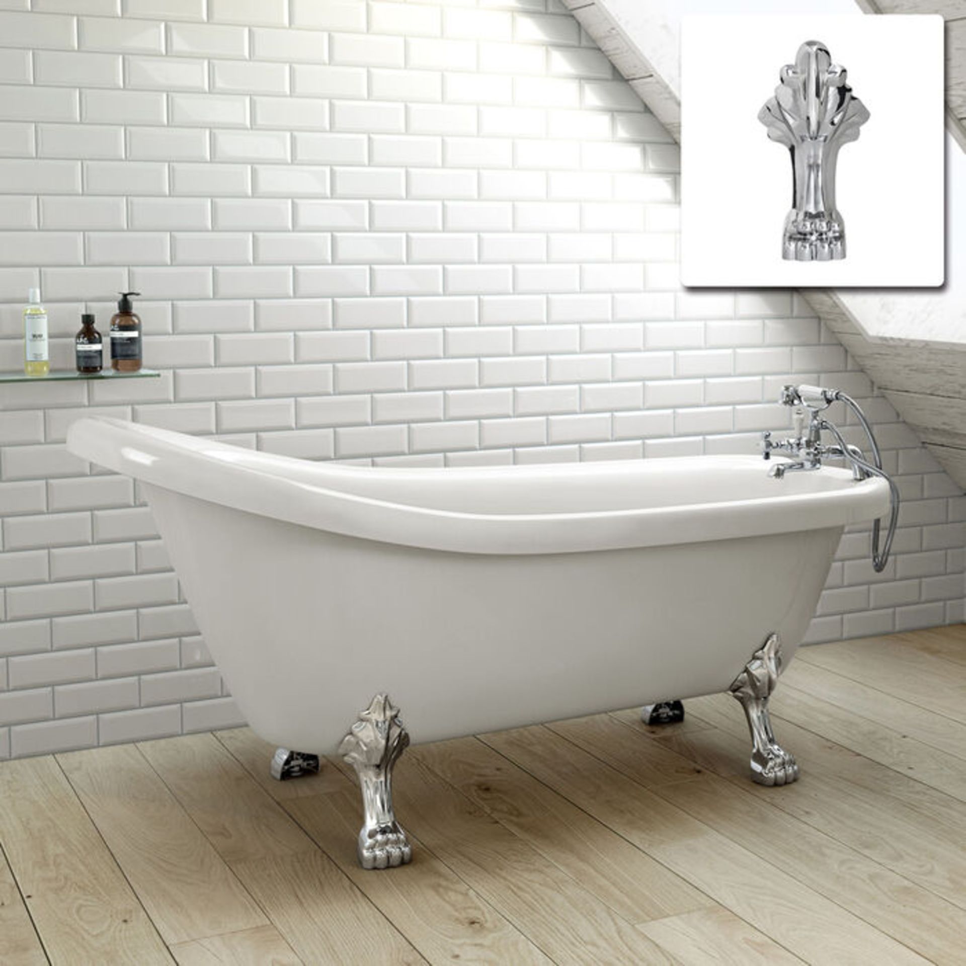 (PM13) 1720mm Cambridge Traditional Roll Top Slipper Bath - Dragon Feet. RRP £799.99. Bath man...