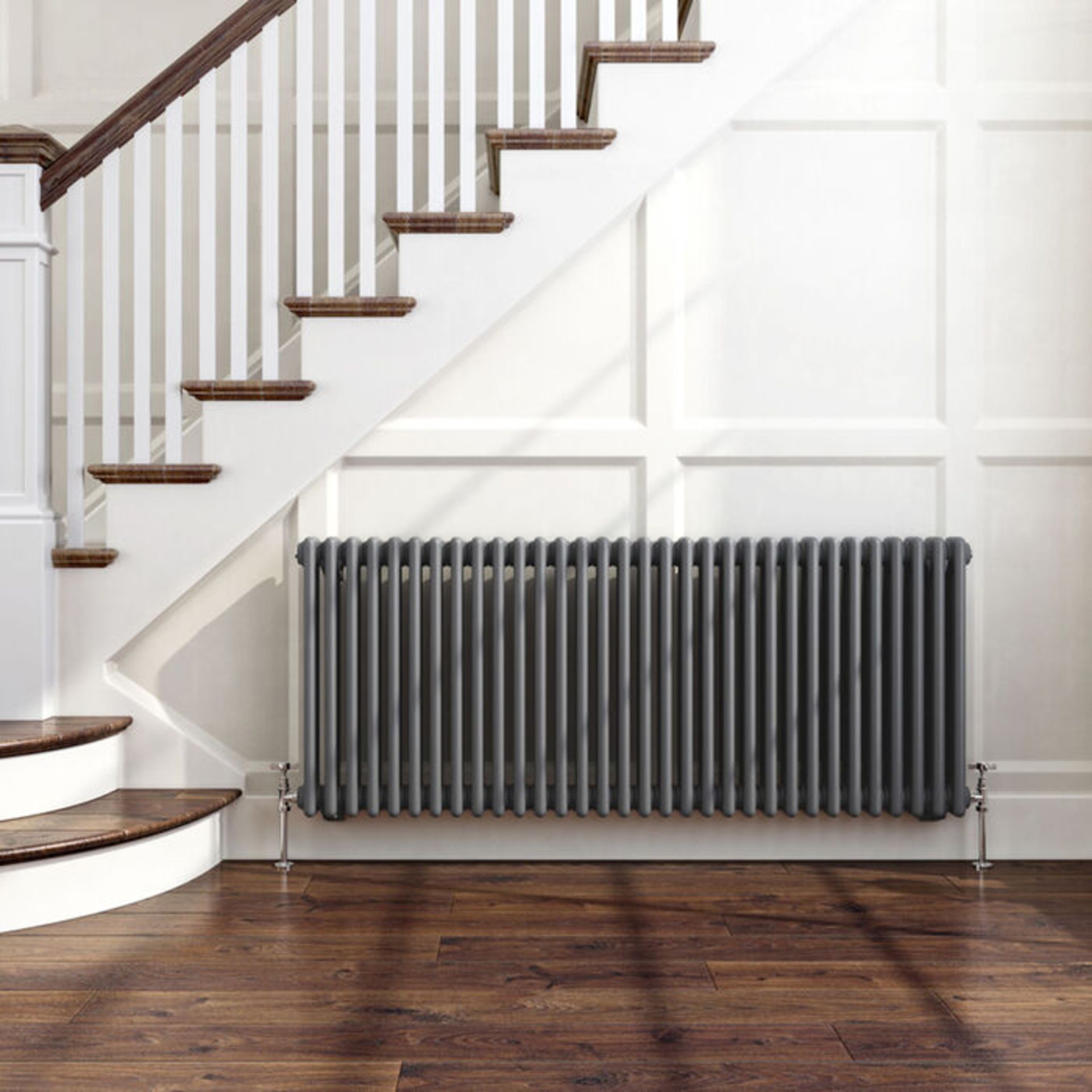 (PM56) 600x1444mm Anthracite Triple Panel Horizontal Colosseum Traditional Radiator. RRP £549.... - Image 2 of 3