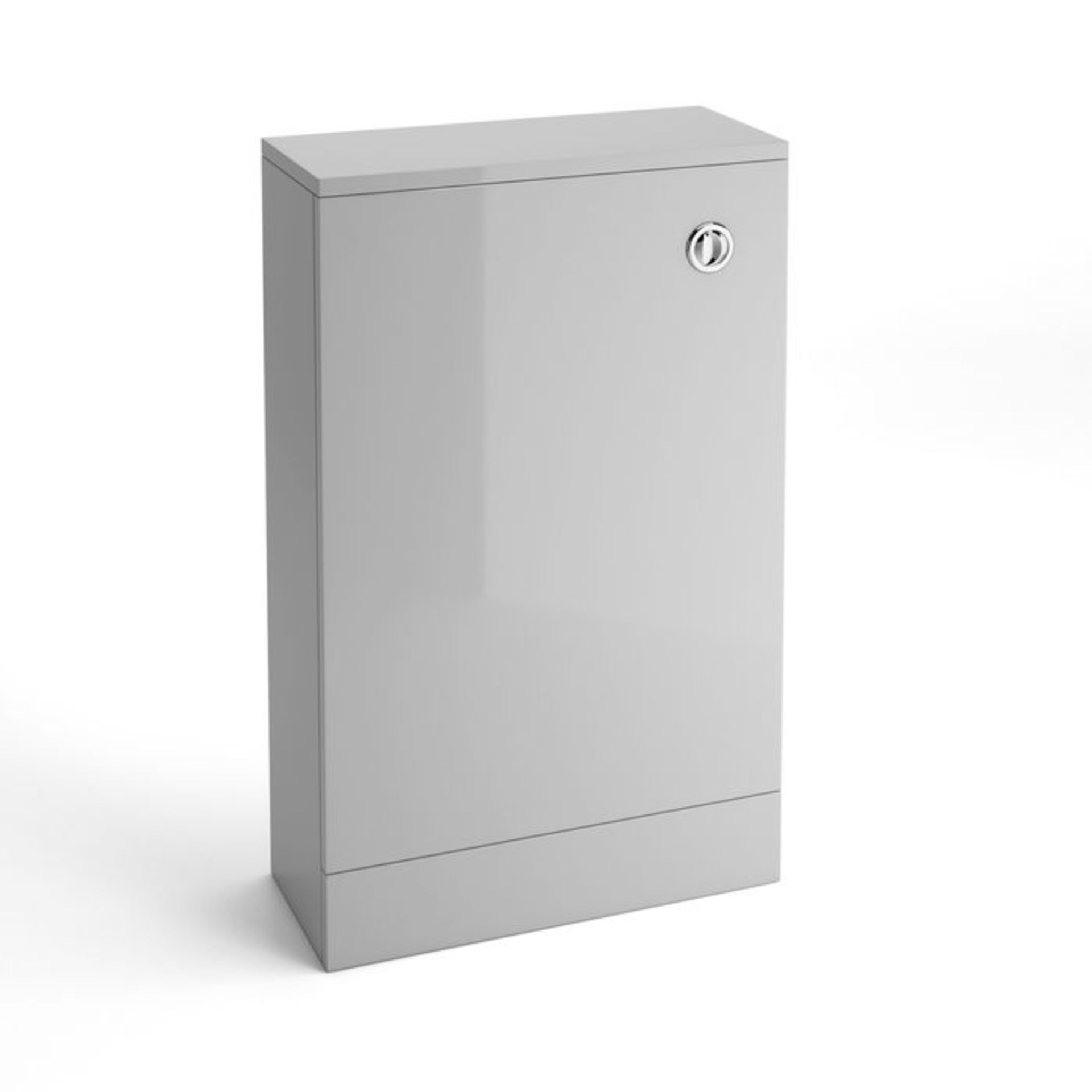 (JF133) 500mm Slimline Gloss Grey Back To Wall Toilet Unit. RRP £64.99. Houses any unsightly p... - Image 3 of 4