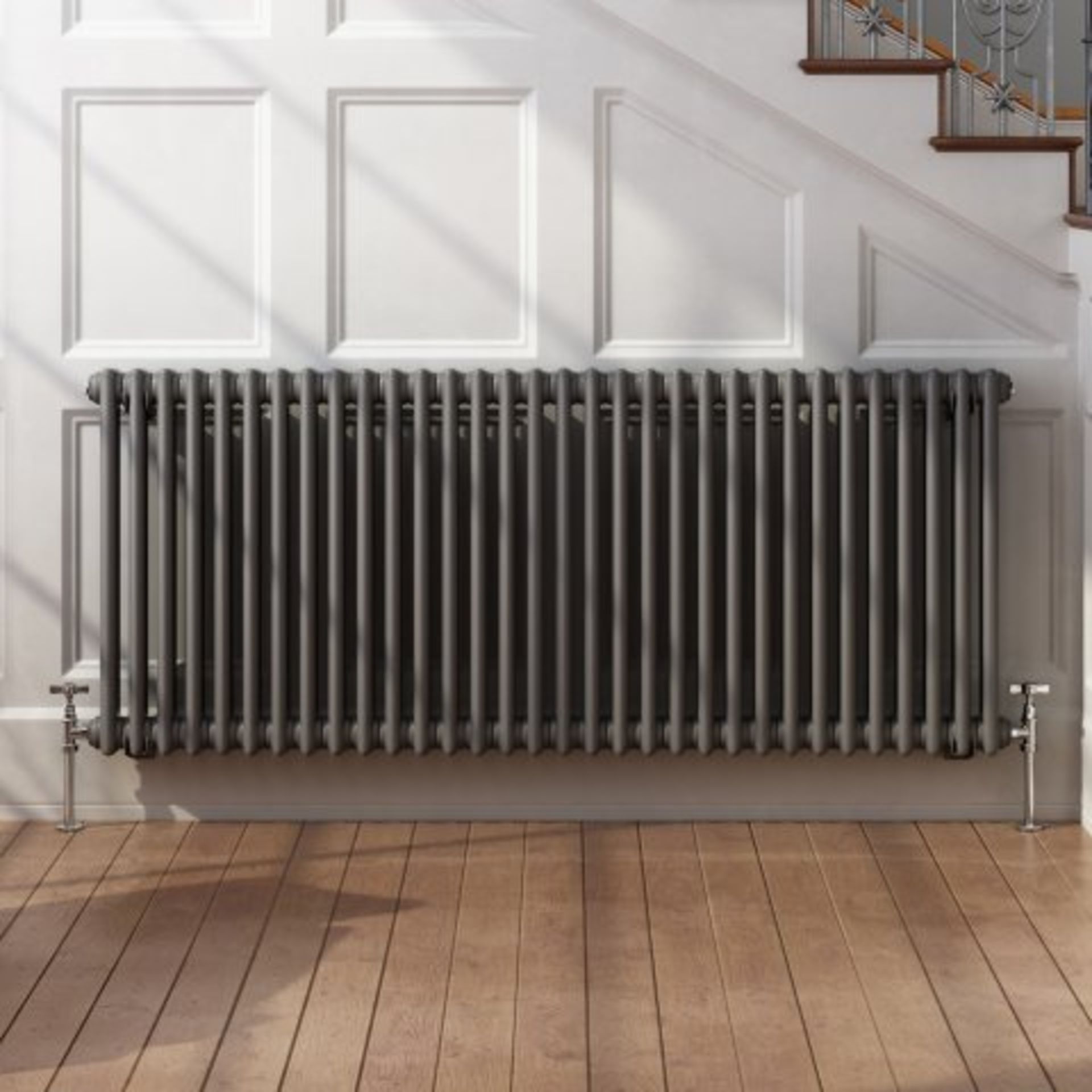 (PM2) 600x1458mm Anthracite Double Panel Horizontal Colosseum Traditional Radiator. RRP £624.9... - Image 5 of 5