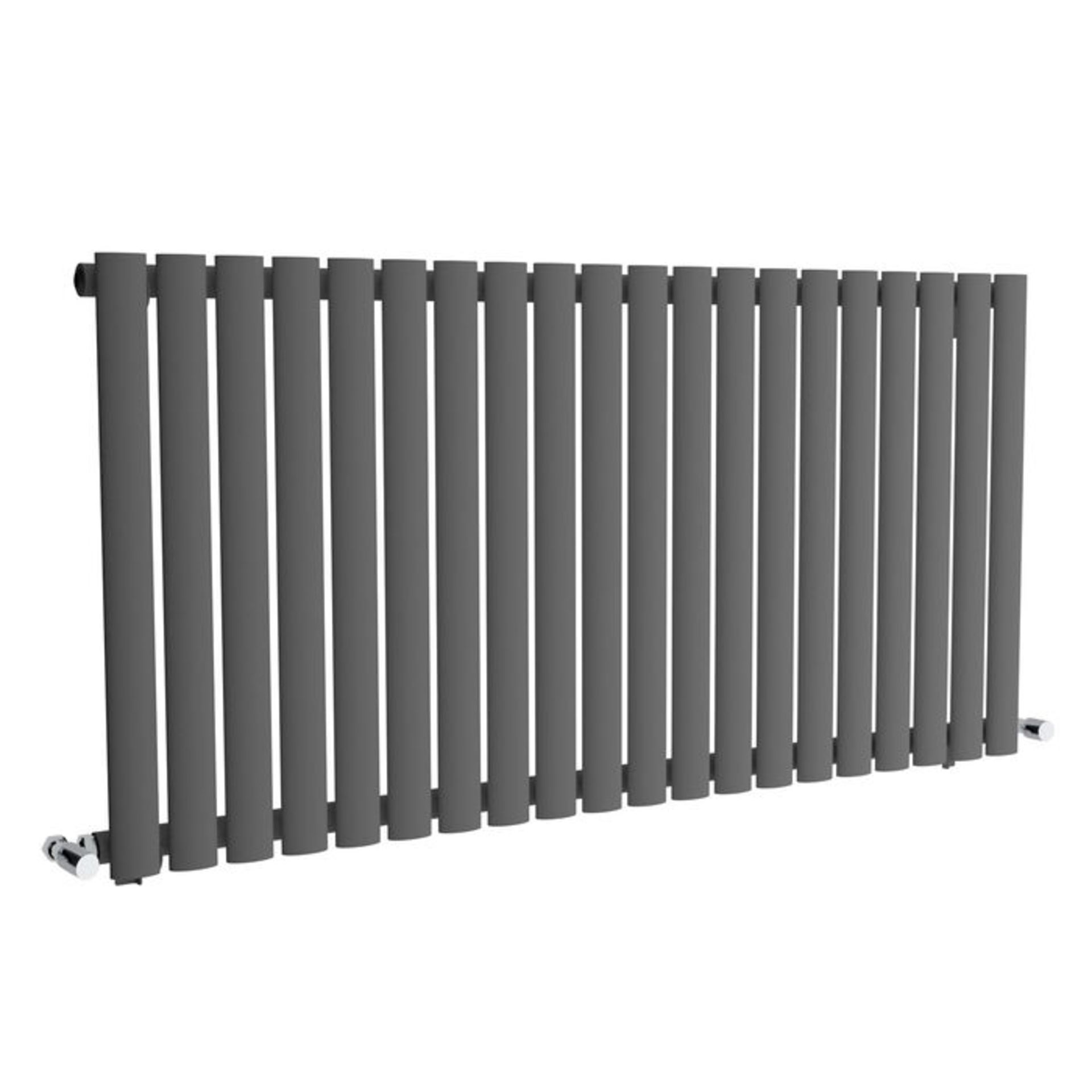 (PM19) 600x1200mm Anthracite Single Panel Oval Tube Horizontal Radiator. RRP £354.99. Made fro... - Image 3 of 3