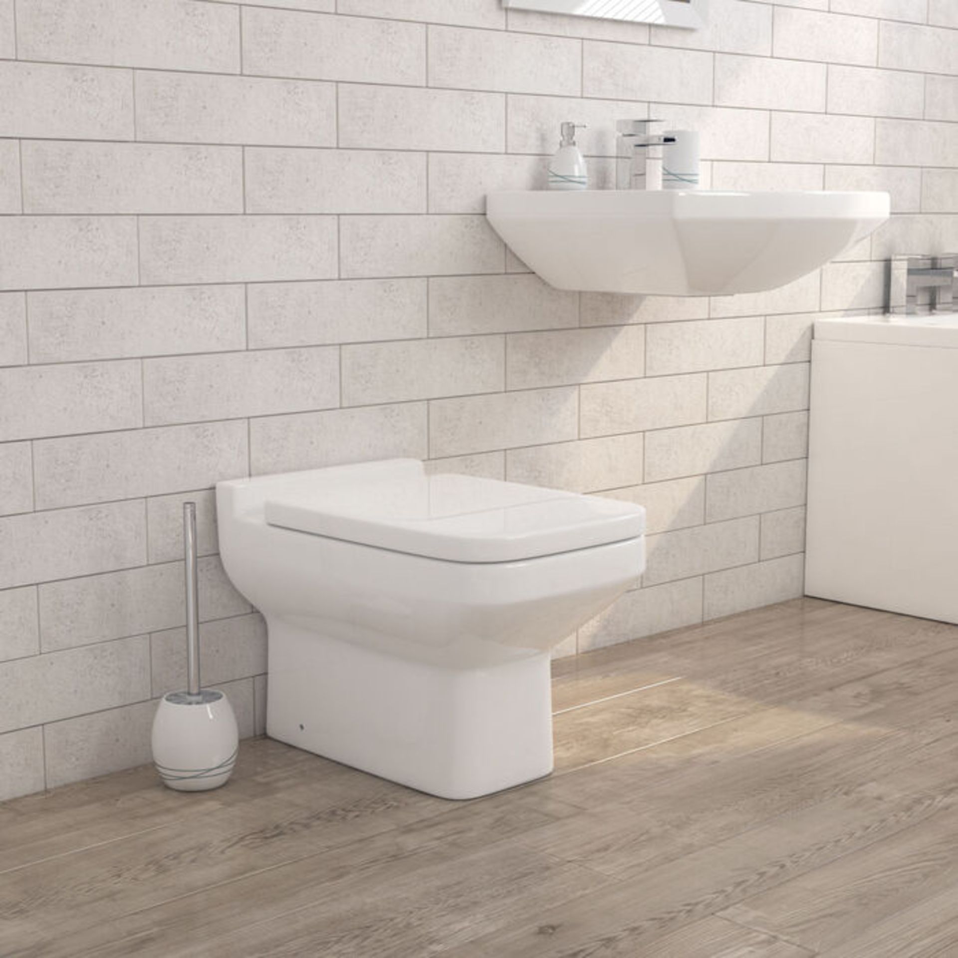 (J2) Perth Back To Wall Toilet Manufactured from high quality white vitreous china & finished ... - Image 3 of 5