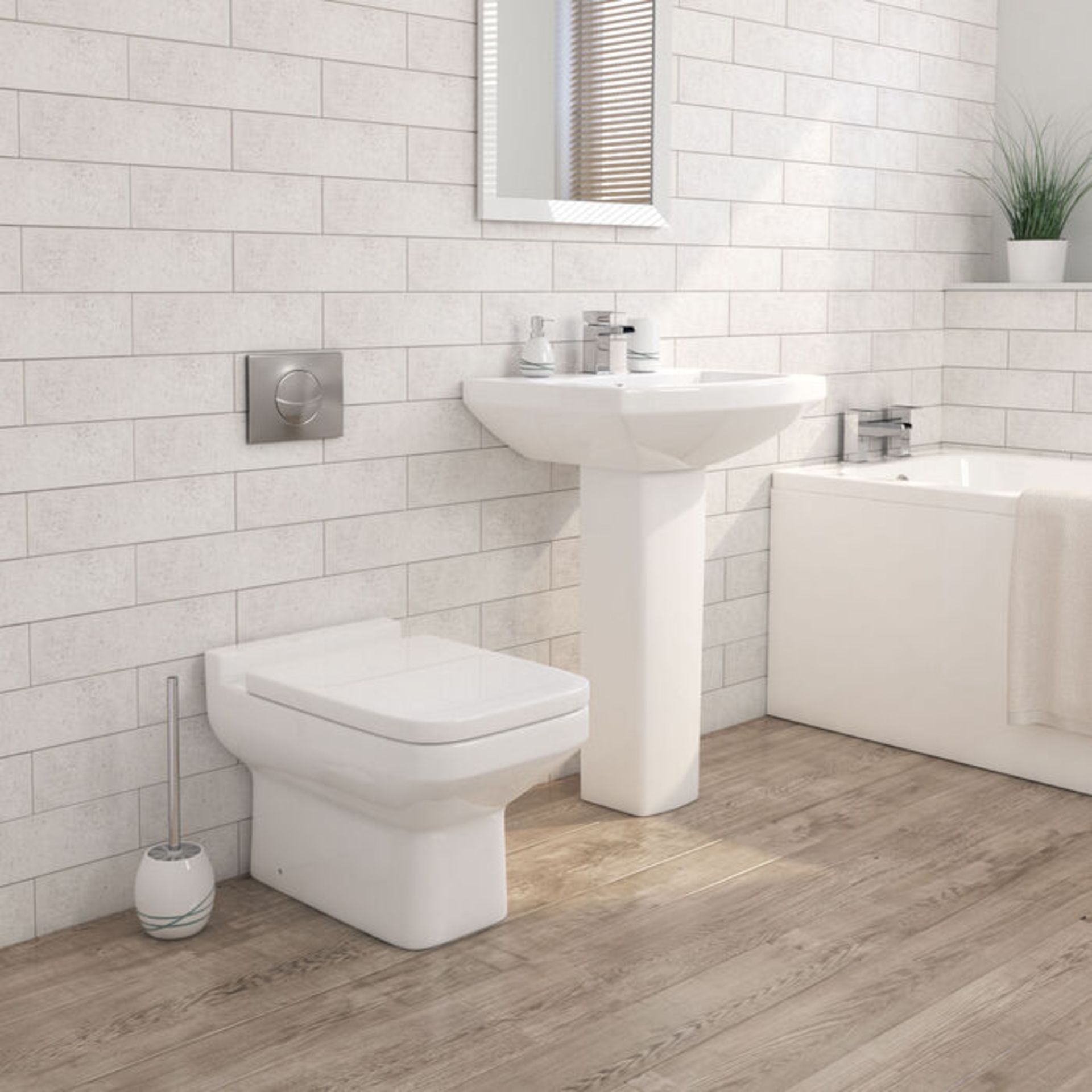 (J2) Perth Back To Wall Toilet Manufactured from high quality white vitreous china & finished ... - Image 4 of 5