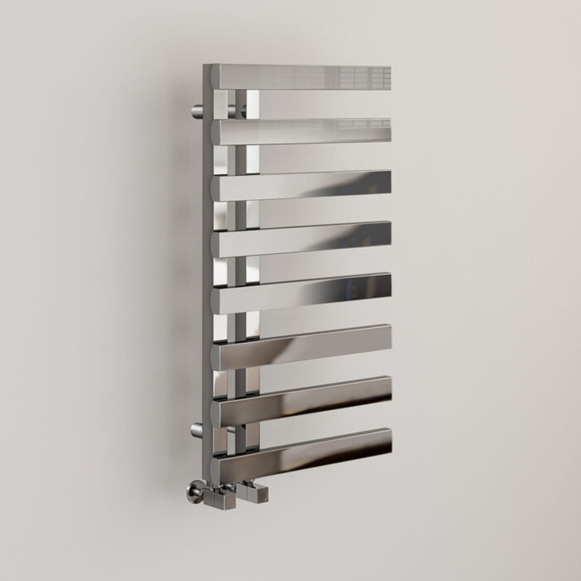 (J8) 800x450mm Chrome Designer Towel Radiator - Flat Panel. RRP £229.99. Enjoy the convenience... - Image 4 of 4