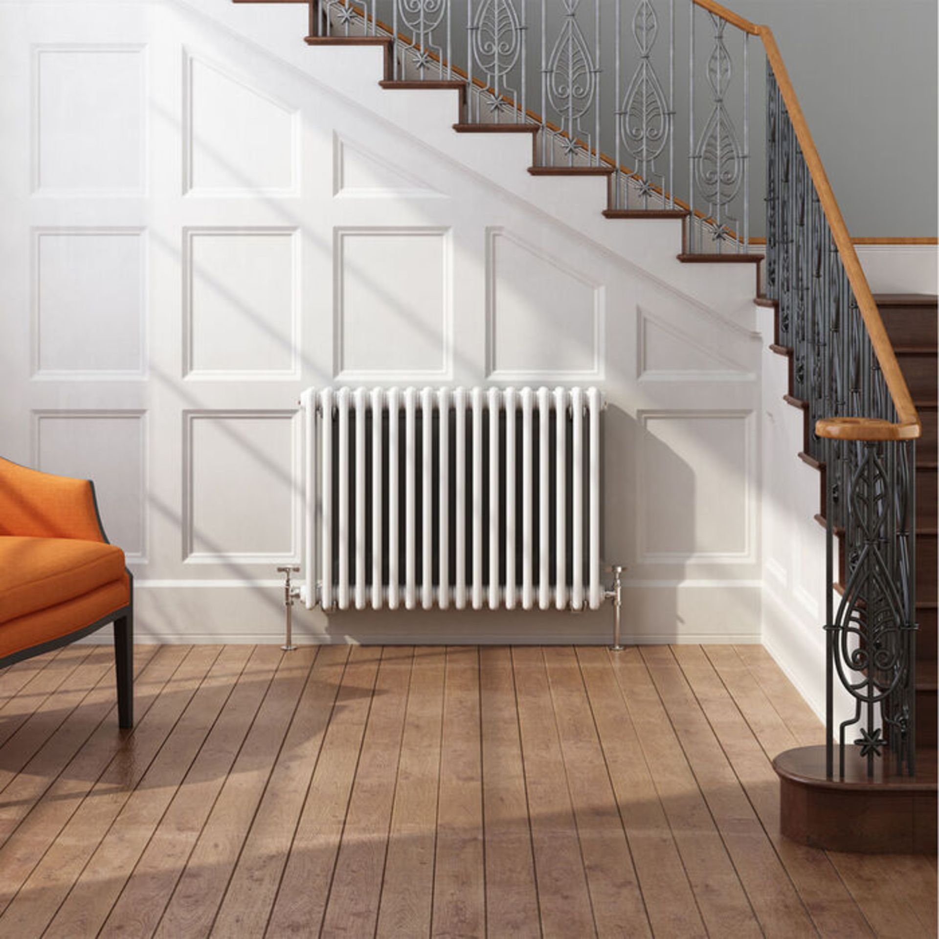 (J25) 500x812mm White Double Panel Horizontal Colosseum Traditional Radiator. RRP £424.99. For... - Image 2 of 4