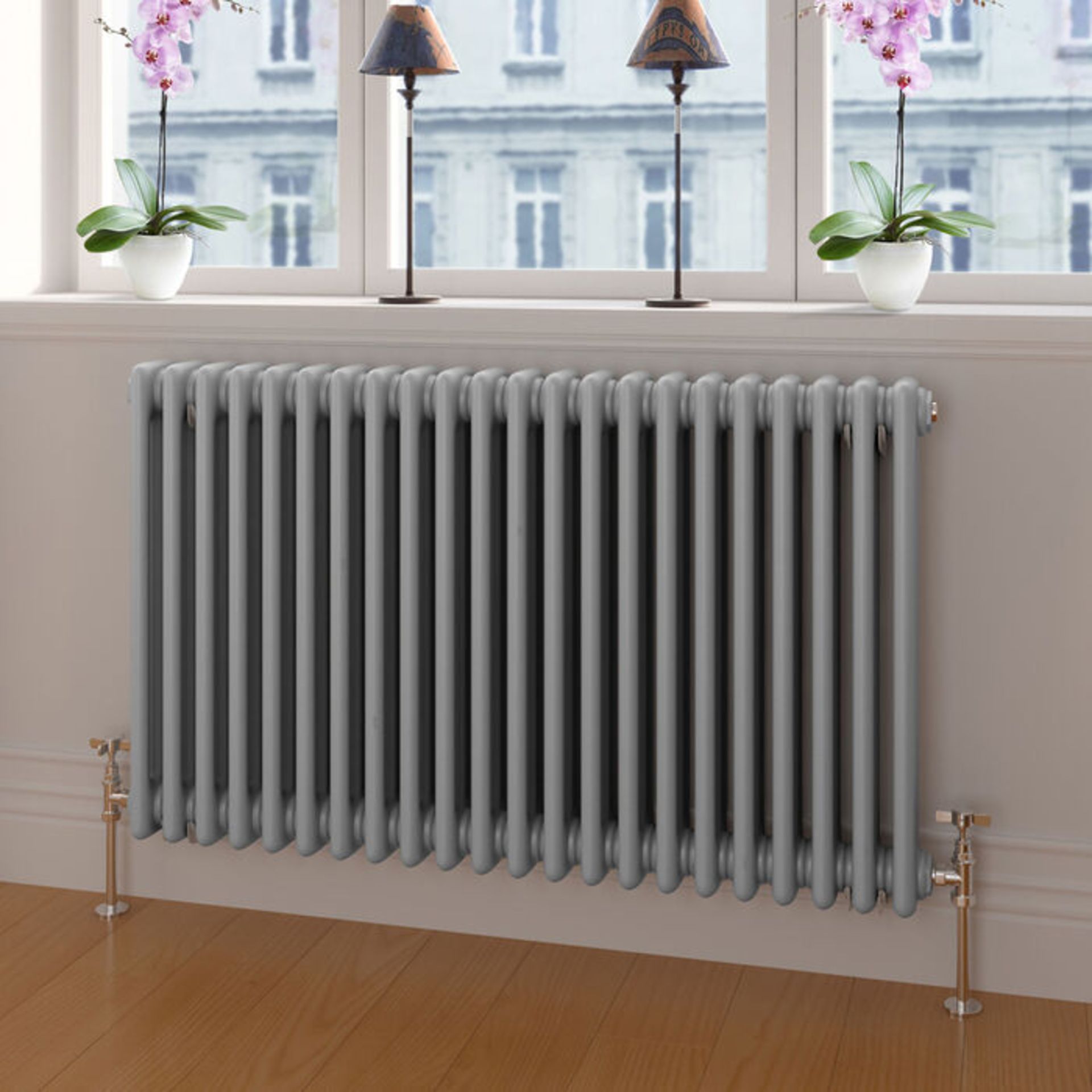 (G21) 600x1000mm Earl Grey Triple Panel Horizontal Colosseum Radiator. RRP £529.99. Made from ... - Image 2 of 4