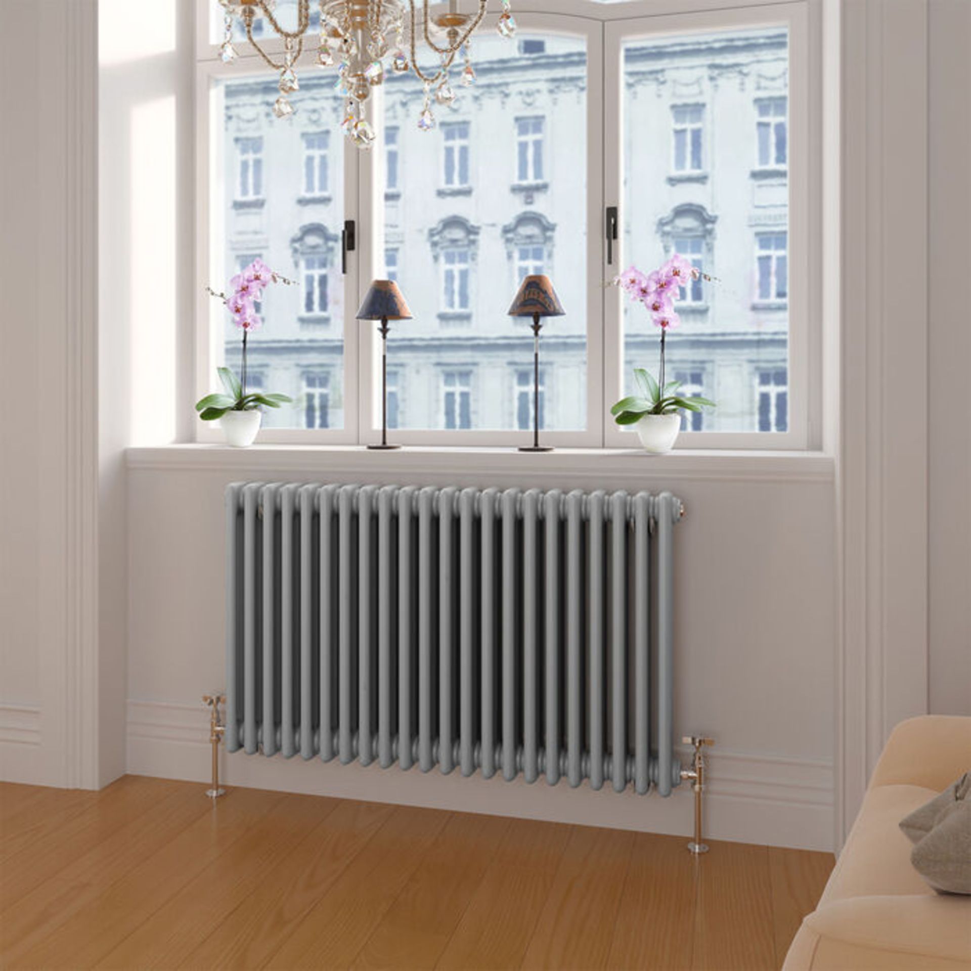 (G21) 600x1000mm Earl Grey Triple Panel Horizontal Colosseum Radiator. RRP £529.99. Made from ... - Image 3 of 4