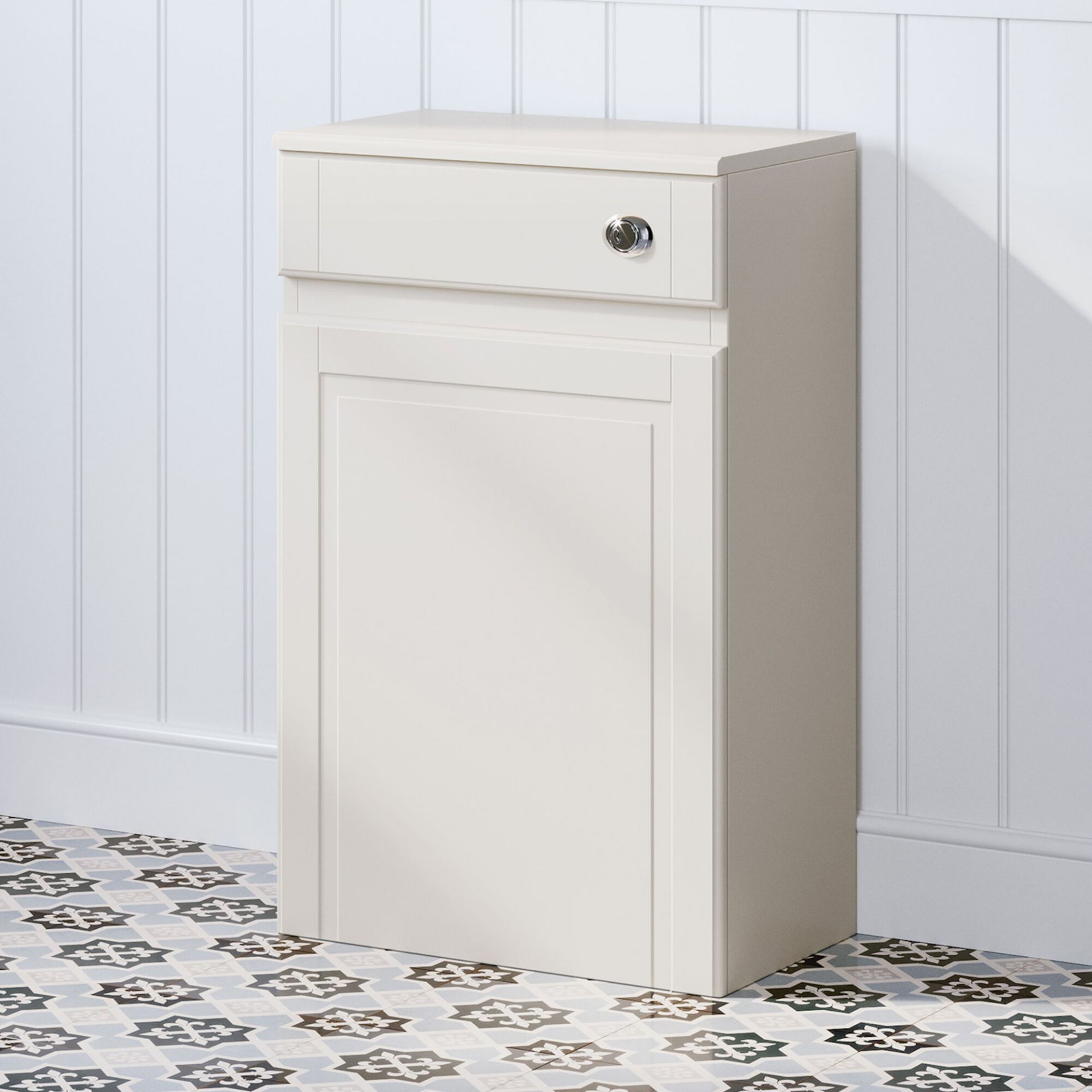 (G64) 500mm Cambridge Clotted Cream Back To Wall Toilet Unit. RRP £219.99. Our discreet unit c...