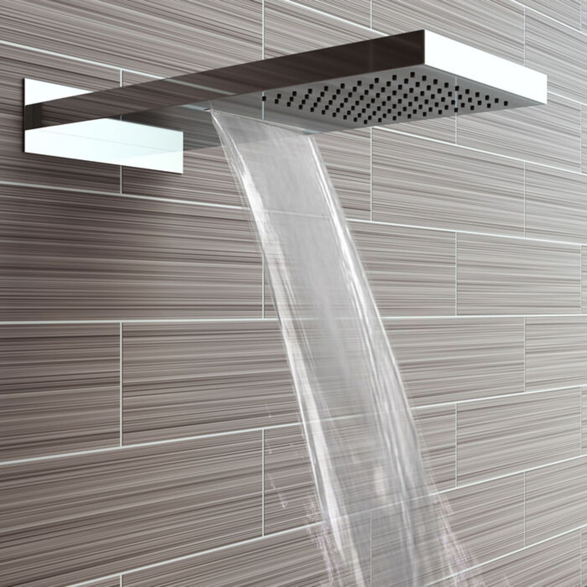 (G3) Rectangular Concealed Thermostatic Mixer Rainfall Shower Kit. RRP £699.99. Opt for either... - Image 3 of 5