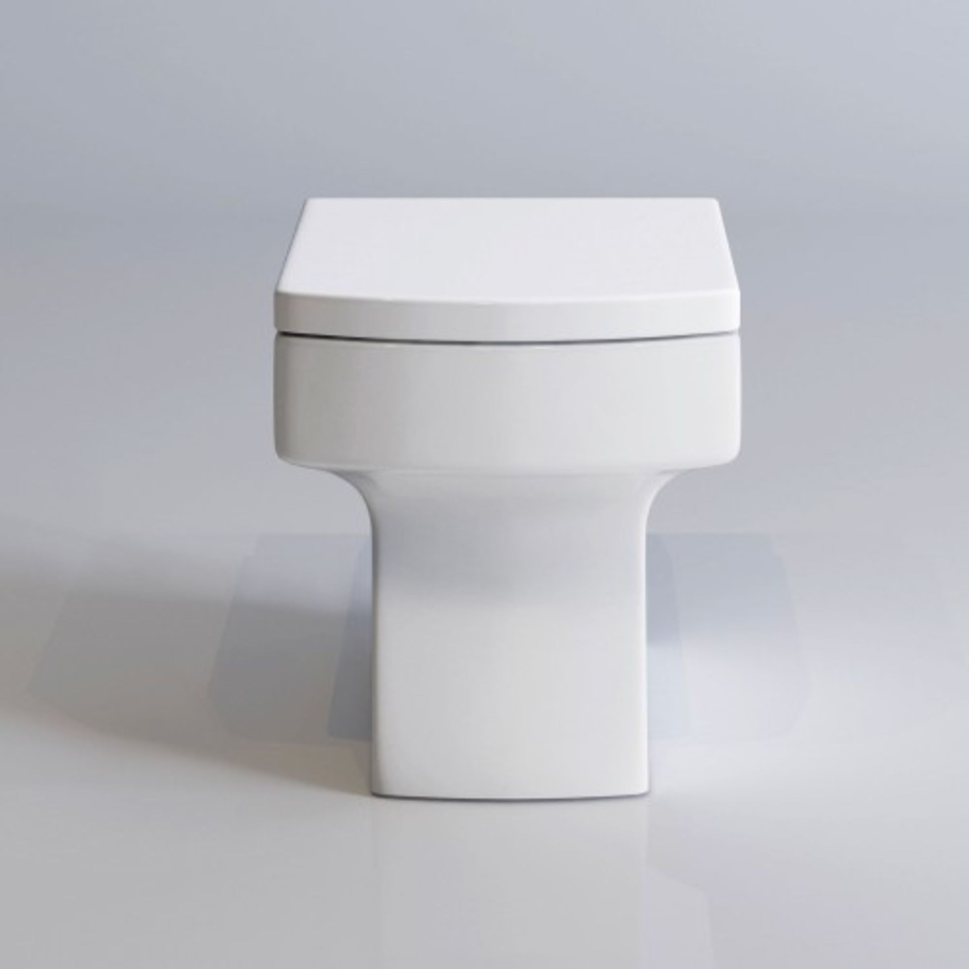 (G65) BELFORT BACK TO WALL TOILET INC SOFT CLOSE SEAT. Made from White Vitreous China Anti-sc... - Image 2 of 2