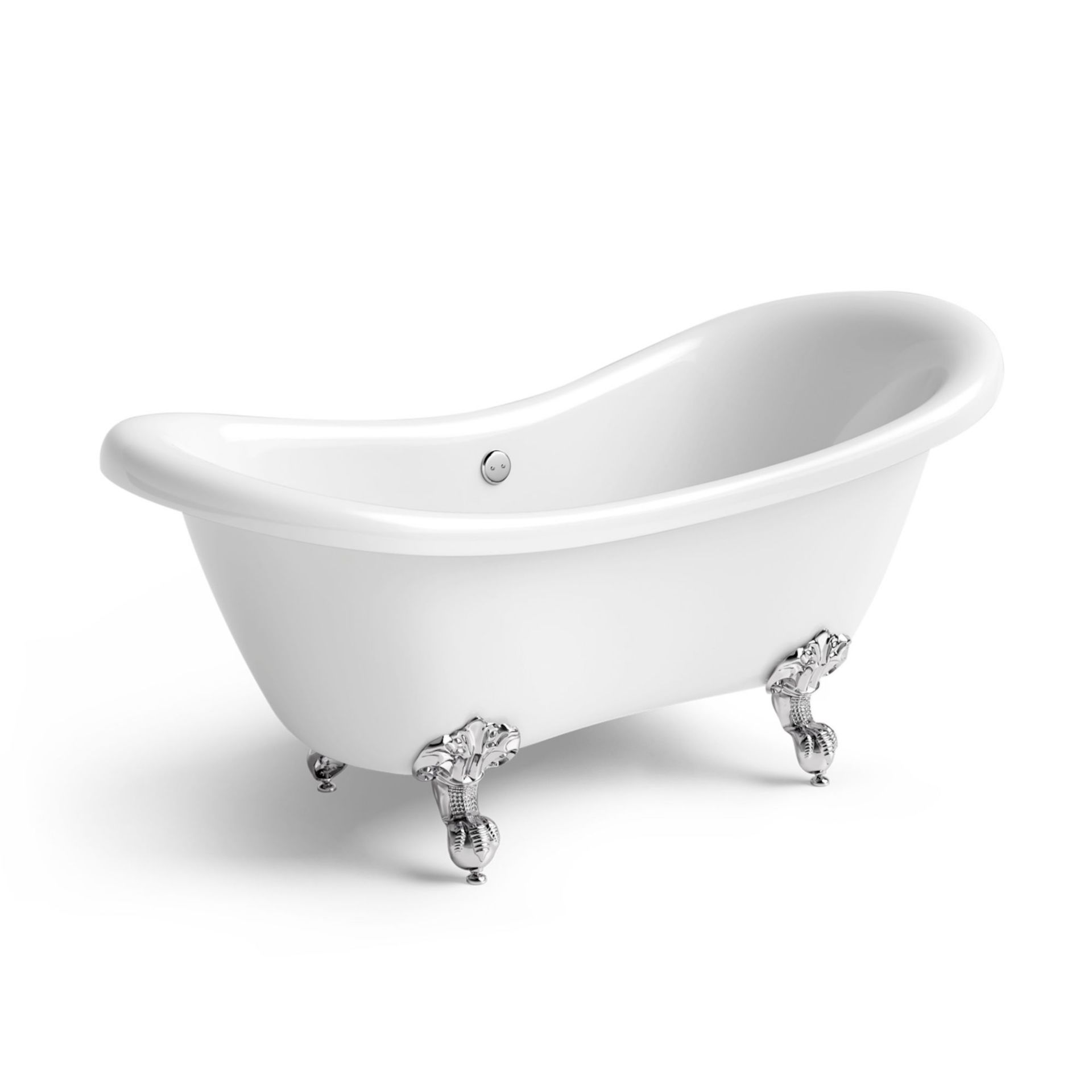 (G10) 1700mm Cambridge Traditional Roll Top Double Slipper Bath - Ball Feet. RRP £699.99. Crea... - Image 2 of 4