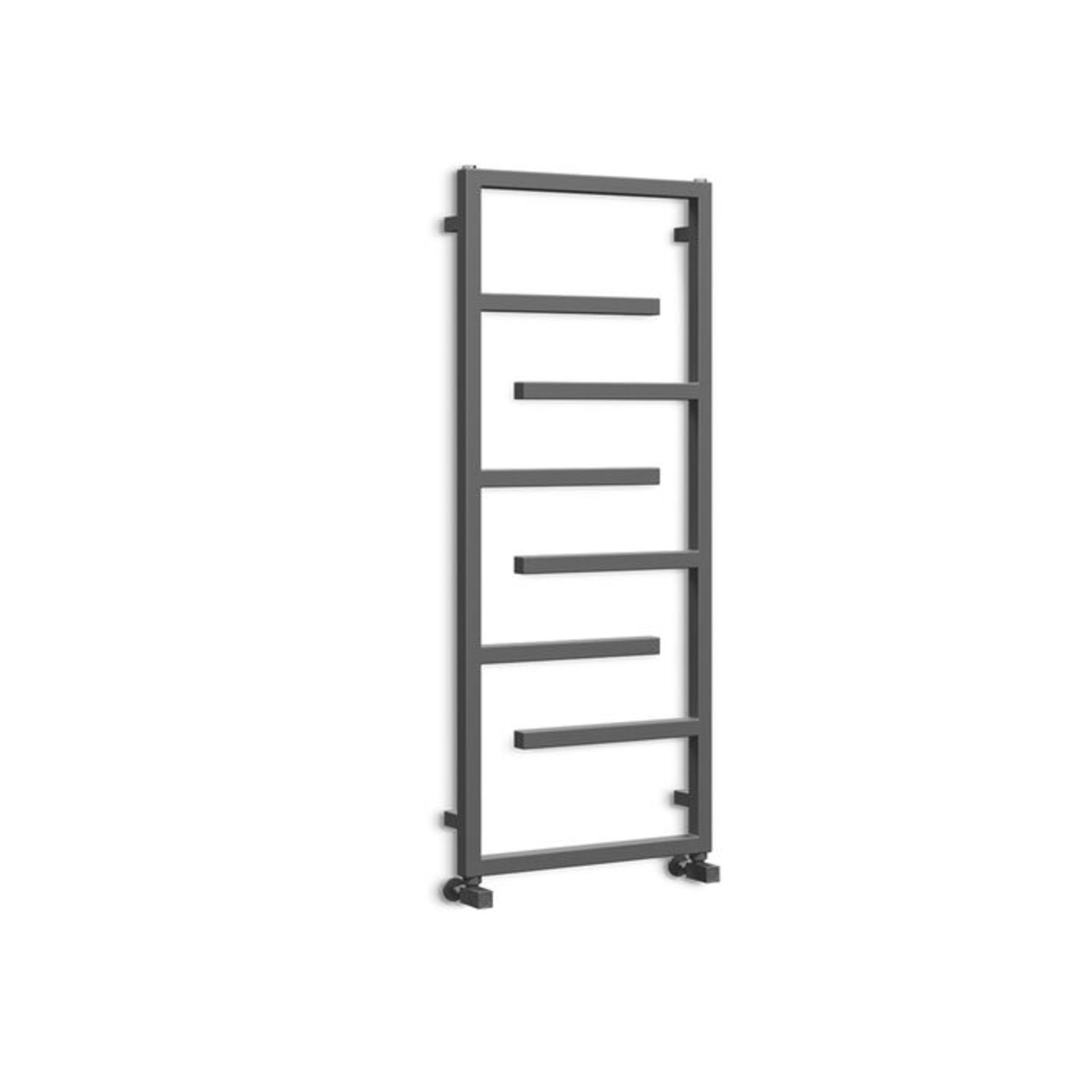 (G45) 1200x500mm Arezzo Anthracite Designer Towel Rail. RRP £449.99. Create an instant focal p... - Image 3 of 3