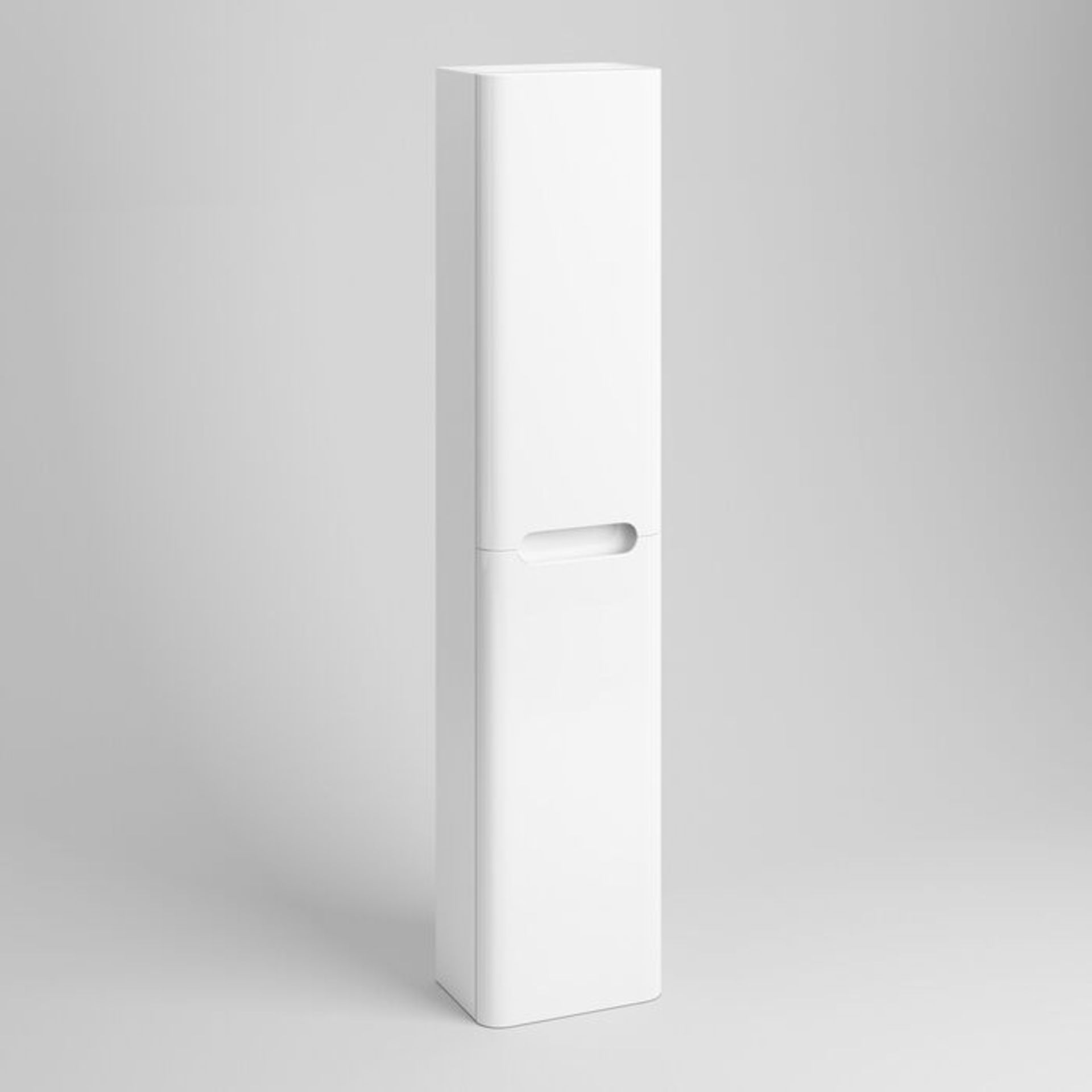 1400mm Tuscany Gloss White Tall Storage Cabinet - Wall Hung. RRP £169.99. Engineered with eve... - Image 4 of 4