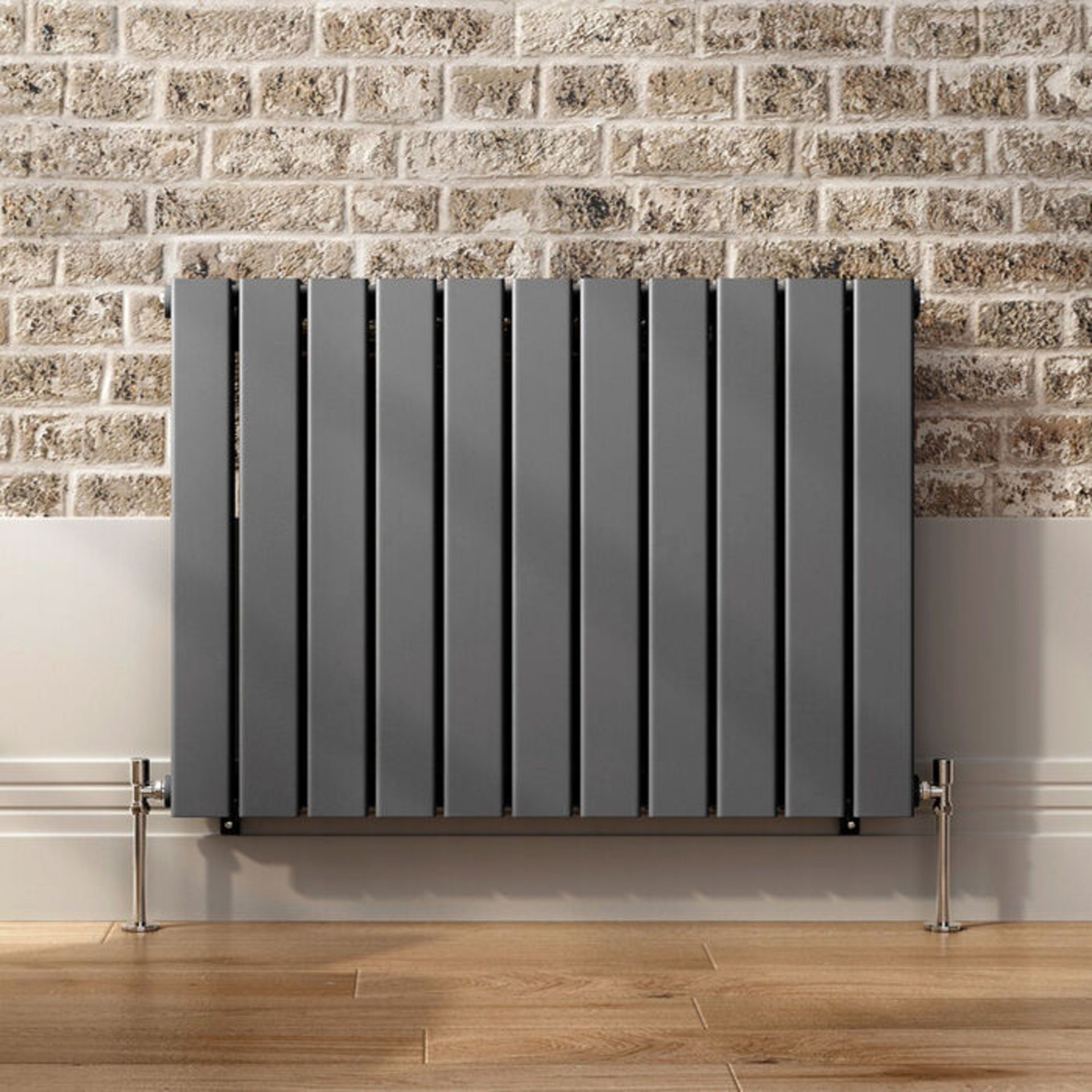 (NV19) 600x830mm Anthracite Double Flat Panel Horizontal Radiator. RRP £379.99. Made with low ... - Image 4 of 4