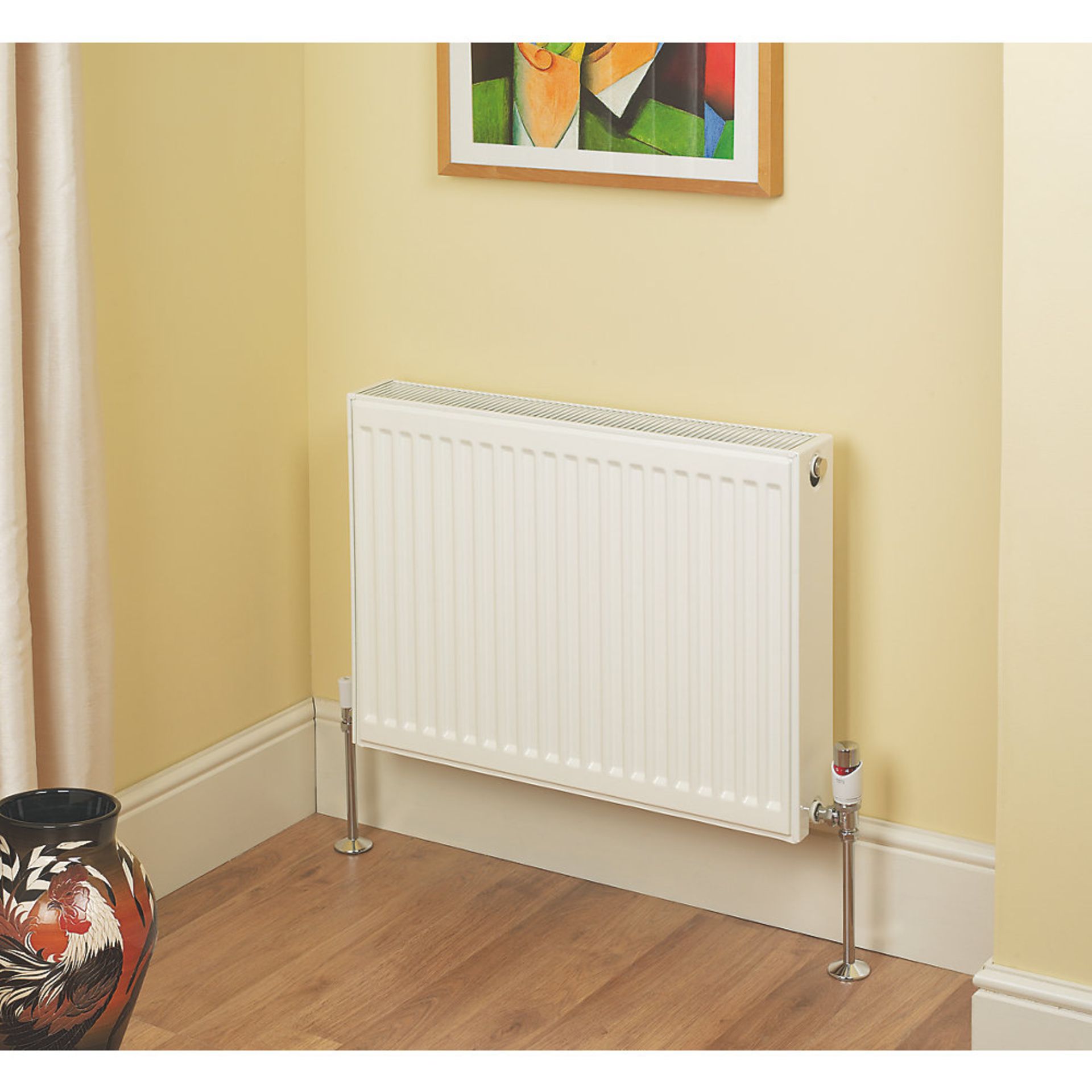 (RK1004) 600 X 700MM TYPE 22 DOUBLE-PANEL DOUBLE CONVECTOR RADIATOR WHITE. White convector ra... - Image 2 of 2