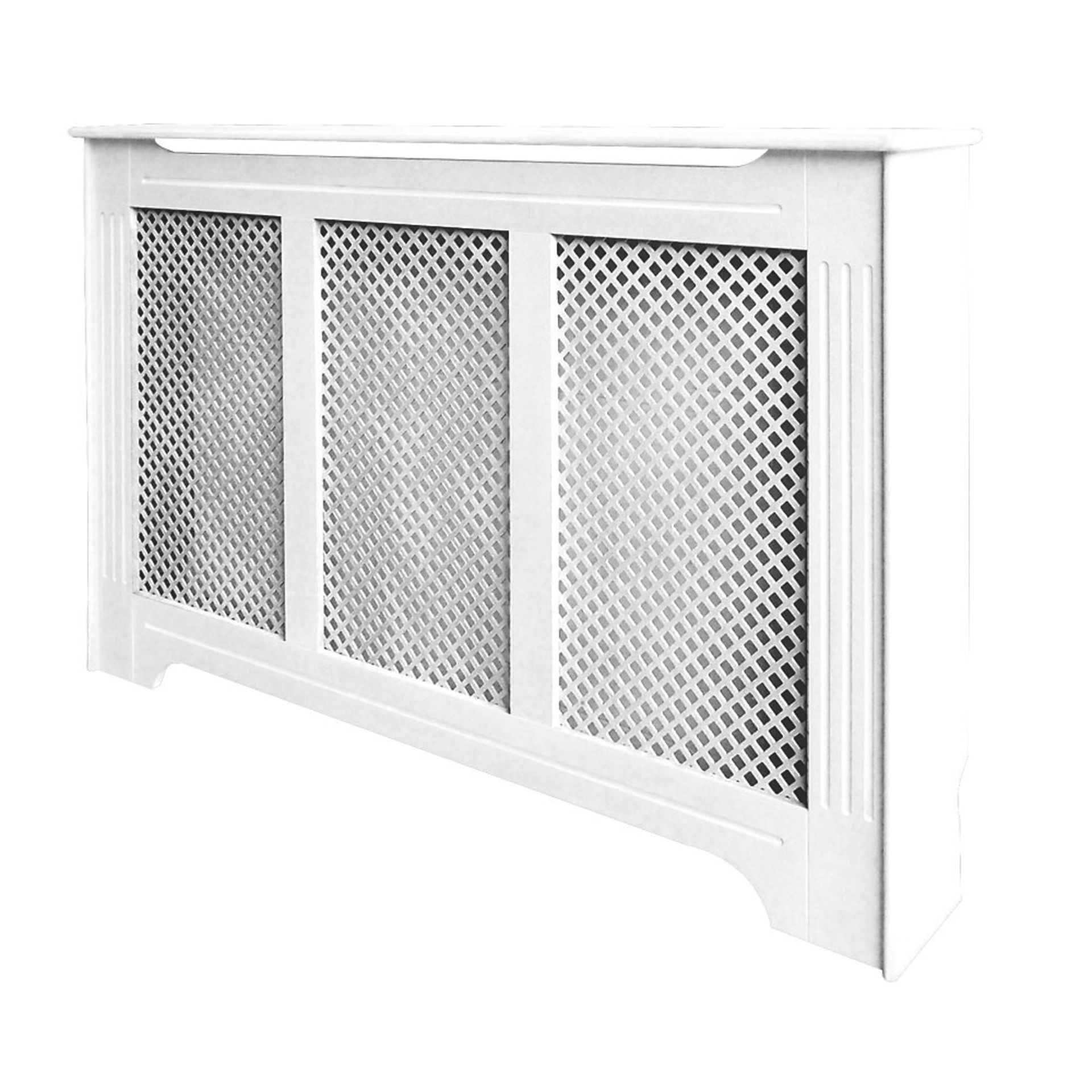 (RK1000) 1420 X 210 X 918MM VICTORIAN RADIATOR CABINET WHITE. RRP £95.99. White finish. Provid...